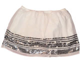 Abercrombie‎ Fitch White Sequin Embellished Skirt Size M Photo 0