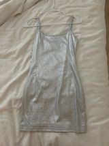 Silver Mini Dress Photo 0