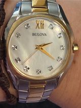 ✨ Bulova Diamond Collection 98P145 Two-Tone Watch | NEW Battery (Ready to Wear)! Photo 0