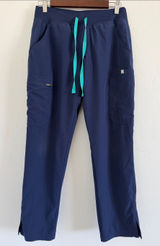 FIGS Yola Skinny Scrub Pants Small Petite Navy Blue FREEx Medical Nursing Photo 0