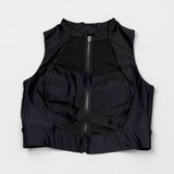 Outdoor Voices Black Zip Front Mesh Sports Bra - XS Photo 0