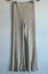 Abercrombie And fitch Tan Ribbed Kick Flare Sweater Pants Photo 0