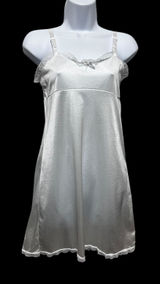 SC‎ Collection Women Babydoll Slip Dress 10 White Satin Lace Romantic Lingerie Photo 0