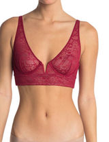 NEW Intimately Free People Red Tameeka Underwire Lace Bra Berry Women's Small Photo 0