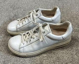 Birkenstock Bend Low Shoes Womens 9.5 White Leather Sneakers 40 Casual Lace Up Photo 0