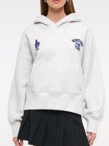 Abercrombie & Fitch Soft A&F Max Essentials Hoodie Rooting For You Gray L/XL Photo 0