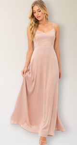 Show Me Your Mumu Faith Maxi Dress Dusty Blush Pink Side Slit Homecoming Formal‎ Photo 0