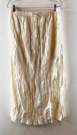J. Crew Featherweight Crinkle Drawstring Maxi Skirt Cream Ivory Large Photo 0