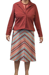 Vintage‎ 70s JCPenney Fashions Dress & Jacket Set Mod Stripe Retro Photo 0