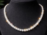 5mm Iced Out Silver Tennis Chain Necklace Unisex CZ Diamond Cuban Hip Hop Bling Photo 0