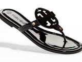 Tory Burch Miller Patent Leather Sandals SZ 8 Vacation Preppy Like New Photo 0