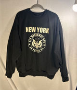 John Galt Brandy Melville New York City Graphic Crewneck Sweatshirt Black OS Photo 0