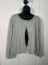 J. Jill Gray Cardigan Button Down Sweater Size XL EUC Photo 0