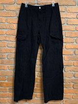 Zara Womens 8 Cargo Pants Black Wide Leg Utility Workwear Jeans Trouser Straight Photo 0