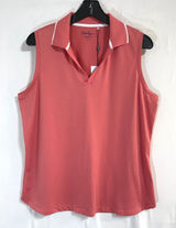 Walter Hagen Performance 11 Johnny Sleeveless Golf Polo Pink Rouge XL NEW Photo 0