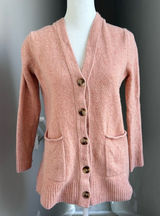 Madewell Donegal Maysfield Cardigan‎ Sweater Peach 100% Merino Wool Size XS Photo 0