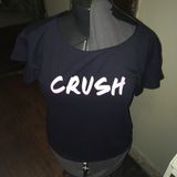 Victoria’s Secret S navy and glitter pink Crush cropped T-shirt Photo 0
