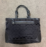 Vintage Coach Hampton Signature Satchel Black Canvas Leather Y2K Hobo code 6830 Photo 0