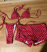 Red Shein Polka Dot Bikini Set Photo 0