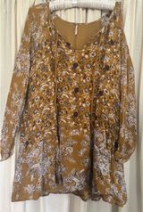 Free People Mustad Yellow Long Sleeve floral dress Photo 0