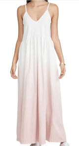 Z Supply White and Pink Hazy Ombre Maxi Dress Medium NWT 100% Cotton Photo 0