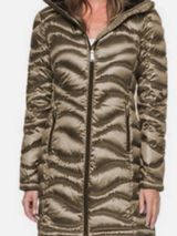 Andrew Marc Packable Lightweight Premium Down Puffer Coat Long Midi XS Bronze Photo 0