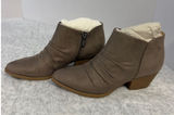 LifeStride Reba Doe Ecomicro Ruched Ankle Booties Taupe Brown Women 6‎ M NEW Photo 0