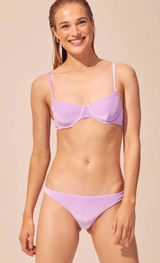 Solid And Striped The Eva Bikini set in velvet lilac sz S Photo 0