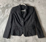 Ann Taylor Black Wool Blend Blazer Jacket Size 8 Petite Office Work Career New‎ Photo 0