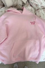 white fox with love sweatshirt Photo 0