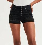 NWT AE Black Ne(x)t Level Curvy Super Hi-Rise Shortie Photo 0