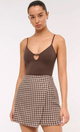 Abercrombie & Fitch Women's Bra-Free Hardware Cutout Bodysuit Photo 0