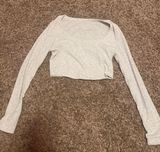 Heather Grey Square Neck Top Photo 0