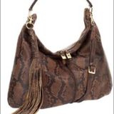 G.I.L.I. Milano Snake Print Leather Hobo Bag C9‎ Photo 0