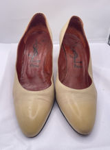 Yves Saint Laurent Paris YSL Beige Pointed Pumps Sz‎ 8.5 Nude Leather bin 1 Photo 0