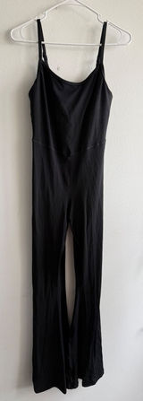 OFFLINE by Aerie Real Me Xtra‎ Flare Bodysuit Black Size Medium Jumpsuit Yoga Photo 0