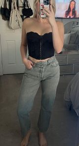 Princess Polly criss cross jeans Photo 0