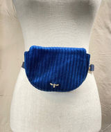 Fable England Navy Velvet Waist Bag Gold Bee Emblem Minimalist‎ Cottagecore Twee Photo 0