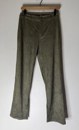 NWT Lulus Olive Green Velvet Touch High-Waisted Straight Leg Pants‎ Small Photo 0