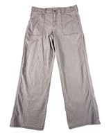 American Eagle Stovepipe Wide Leg Pants Womens 10 Stretch Waist Buckles Brown Photo 0