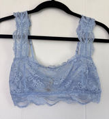 Free People Intimately Light Blue Floral Lace Bralette Double Strap Size S Photo 0