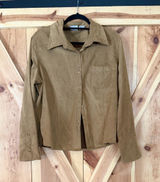Vintage 90s Faux Suede Shacket Womens XL Tan Western Cabincore Boho Country Y2K Photo 0