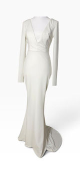 Lulus White Bridal Wedding Dress Size S Photo 0