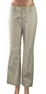 Banana Republic Women's Beige Casual Straight Chino Khaki Trouser Pants Size 4P Photo 0