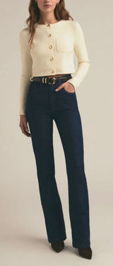 Favorite Daughter The Valentina High Rise Flare Jeans Pepper Dark Wash 27 Photo 0