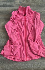 Lululemon define jacket in sonic pink, full zip, size 8 Photo 0