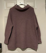 Free People XS Oversized Mauve Cowl Neck Sweater Photo 0