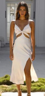 Champagne Midi Dress Photo 0
