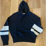 Junk Food‎ Womens Black And White Cozy Cropped Hoodie New Size Small Sweatshirt Photo 0