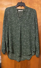 Lush Clothing Green Long Sleeve Blouse Photo 0